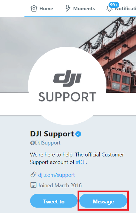 DJI Support Twitter